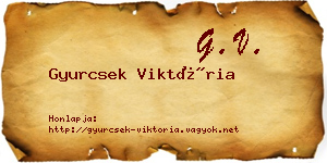 Gyurcsek Viktória névjegykártya